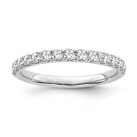 Fini nakit 14k bijeli zlatni dijamantski prsten, veličine 10
