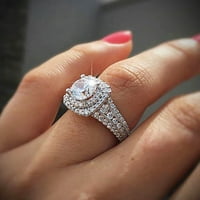 RONG YUN modni prstenovi prsten okrugli dijamantni vjenčani godišnjica poklon pribor za poklone veličine