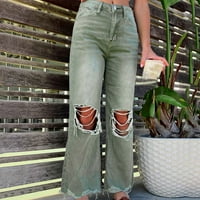 Buigttklop Nema granica Hlače Žene plus veličine Ljetne casual labave čvrste pantalone džepove patentne