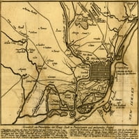 Grundriss von Philadelphia der Haupt-Stadt u Pensylvanien und Umliegenden Gegend Poster Print by Johann