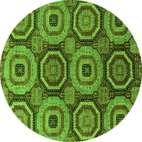 Ahgly Company u zatvorenom okruglom apstraktne zelene moderne prostirke, 6 'krug