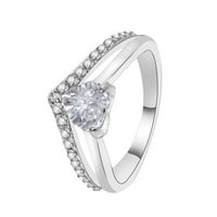Sterling srebrni prsten kvadrat crveni CZ opal izjave prstenovi za žene godišnjica nakita