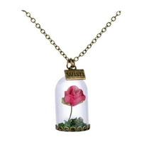 Ogrlica ruža ogrlica za ljepotu DIY stakla imitacija sušenog cvijeta džemper lanca dugi stil