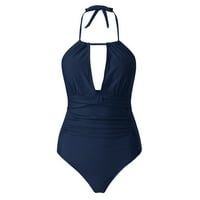 GDFUN kupaći kostim za žene V itlim kostima za kupaće kostime Ruched podstavljeni kupanje seksi kupaći