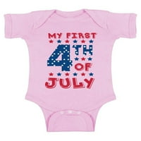 Newwward Styles Moj prvi 4. juli Baby BodySuit Day kratkih rukava Day pokloni za novorođenčad American
