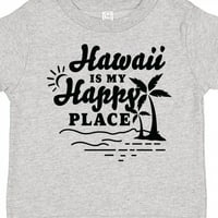 Inktastični Hawaii je moje sretno mjesto s palminim drvećem poklon dječaka majica ili majica mališana