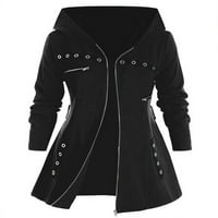 SKXST Womens jakna s kapuljačom kaputi sa kasutnim paprikom parkom Outcoat Overcoat plus veličina
