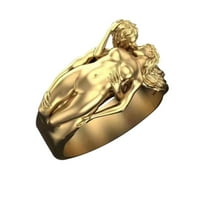 Yuehao prstenovi par i muškarci Valentinovo zvoni serija Ljubavi žene prstenovi pretjerane prstenove