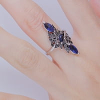 Biplut prsten za prste fino izrada Fau dragulj nakit za žene prekrasan rinestone fidget prsten za banket
