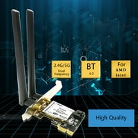 Bluetooth kompatibilan 4. Dual Band 2.4G 5G PCIe bežična WiFi kartica + antene