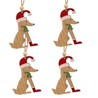 Vikakiooze Drveni viseći božićni kabinski ormari za auto ukras Xmas party kućni dekor