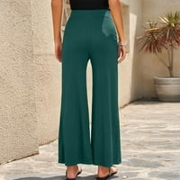 Žene Ležerne prilike široke noge ravne hlače s dugim pantalonama