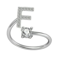 Prodaja izvrsna moda engleska abeceda u stilu prstenastih slova modni bakreni prsten