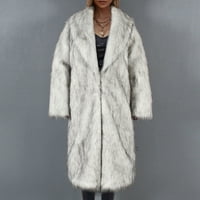 Aloohaidyvio Terra i nebeski kaputi, ženska topla Fau Furry kaput jakna Zima okreću navratnik odjeću