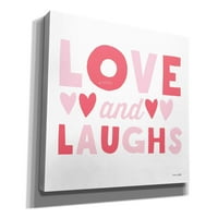 Epic grafiti 'Ljubav i smeh Ružičasta' autor Ann Kelle dizajni, platno Zidna umjetnost, 18 x18