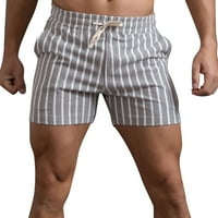 Muški kratke hlače Ljeto u boji Veliki džepovi Striped Džepne crtež labave sportove ravno plaža Kratka