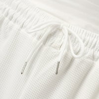 Bijeli duksevi za muškarce Muške modne jednostavne čvrste boje čipke u obliku hlače i pantalone