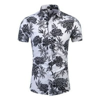 Muška košulja Ljeto Novo muško tiskovina Slim Fit Majica Velika modna majica kratkih rukava Muškarci