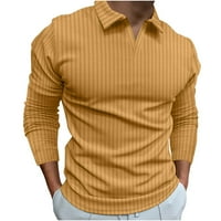 Muške V izrez T košulje s dugim rukavima Ležerne vježbe Osnovne majice Slim Fit košulja Na vrhu modnih