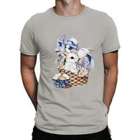 Muški Thirts Crtani zečji Modni slobodno vrijeme Mekana udobna grafička majica tiskane majice O-izrez
