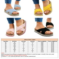 Colisha Womens Fashion Cross Strap Papuče na plaži Ležerne prilike Espadrille Lady Comfort Wedge Sandals