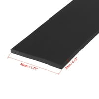 Čvrsta pravokutna gumena brtva širine debele metre duge crne boje