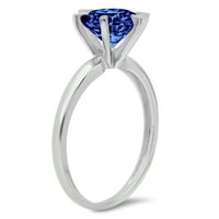 1.5ct okrugli rez plavi simulirani tanzanite 18k bijelo zlatni godišnjica za angažman prsten veličine
