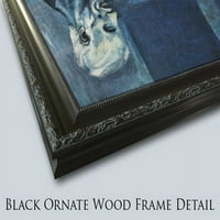 Pierre Auguste Renoir matted crnarna ukrašena umjetnička umjetnost 'Diana'