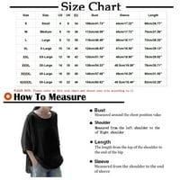 Ženski pulover plus veličine vrhovi modni rukavi čvrsti ispis pamučna posteljina majica labava casual