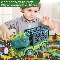 Kamion dinosaura, dinosaur prijevoz automobila za prijevoz automobila s dinosaurušnim igračkama, automobili
