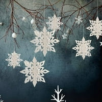 Anvazise set pjenušava snježna pahuljica viseći ukrasi božićni stil papir osjetljivi obrtni viseći ukrasi