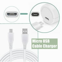 Na 5ft bijeli mikro USB punjač za punjenje prijenosnim prijenosnim računalima za zamjenu kabela za napajanje