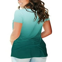 Leuncete Ležerne majice za žene za žene kratki rukav V-izrez vrećice s labavim košulje vrhovi tuničke