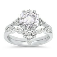 Laraso Co Vintage Art Deco Vjenčani zaručnički prsten za žene Veličina 9