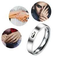 SKPBlutn prstenovi za žene Djevojke Jednostavni titanijum čelični crtani nakit prsten za prsten