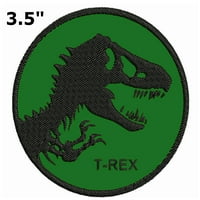 Jurassic Park Movie Logo - T-Re 3,5 - željezni ili šivati ​​vezeni patch novost - kostim cosplay dinosaur
