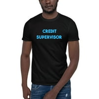 Plava kreditna supervizor kratkih rukava pamučna majica od nedefiniranih poklona