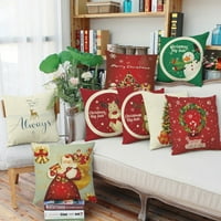 Božićni drveće Pokloni bacaju jastuk navlake snjegović santa ispisiva jastučnicu za jastuk poklon za