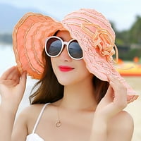 Jiaroswwei Sun Hat cvijet Sklopivi proljetni Ljetni UV zaštitu Širok poklopac ruba za putovanja