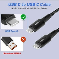 Urban USB C do USB C kabel 3,3ft 100W, USB 2. TIP CUPLING Kabel Brzi naboj za Oppo Reno 4G, iPad Pro,