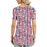 Odeerbi 4th juli Patriotska košulja za žene labave fit košulje Ležerne prilike Trgovački ovratnik vrhovi