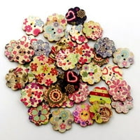 Farfi šljive cvijeće oblika drvena dugmadi DIY odjeća šivati ​​scrapbooking dekor