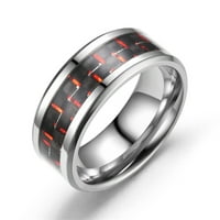 Prstenovi za žene Nova trobojna karbonska vlakna za prsten titanijum čelični prsten modni prstenovi