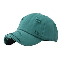 Modna kapu za bejzbol čvrstoće boje napravljena je stara oprna laska modna kapa tamnozelene jedna veličina