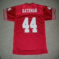Neigned Tom Rathman Jersey San Francisco Custom Prošiveni crveni fudbal New Nema marki Logos Veličine
