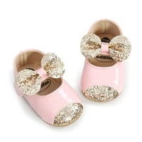 Gureui Novorođene novorođenčad za bebe princeze, kontrastna boja Sequins Bowknot Walking Cipele Obuća