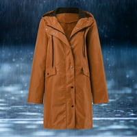Ženska kapuljača kiša vodonepropusni kaput čvrsta jakna vježbala na otvorenom otporna na kišu