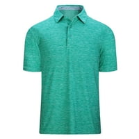 Muška golf košulja vlage Wicking Quick-suho kratki rukav pokraj polo majica za muške zelene m
