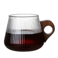 Čaj za kavu Šalica japanskog stila sa drvenom ručicom Vertikalne pruge Čaj mlijeko pivo piv poklon cup