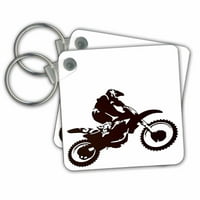 3Droza motocross-bicikl, van ceste, motore, motocikl, motore, radikal, silueta, trikovi - ključni lanci,